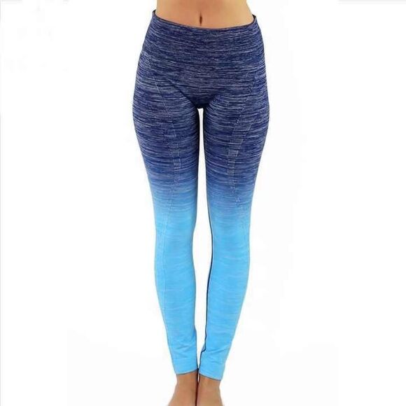 Ombré Blue Leggings Size Small - Picture 4 of 8